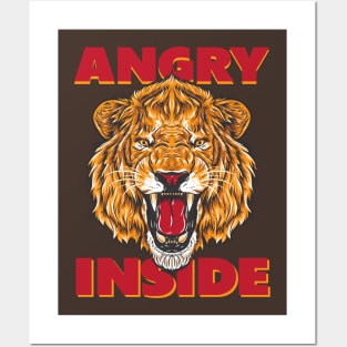 Angry Lion Inside Design Posters and Art